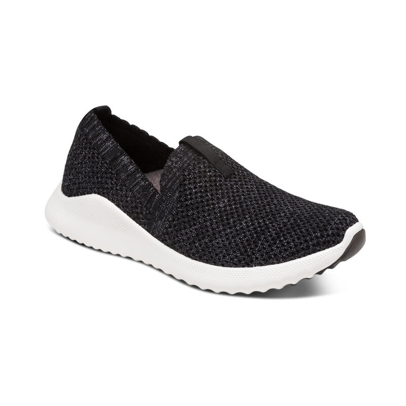 Aetrex Angie Arch Support Sneakers Damen Schwarz | DCX560VP