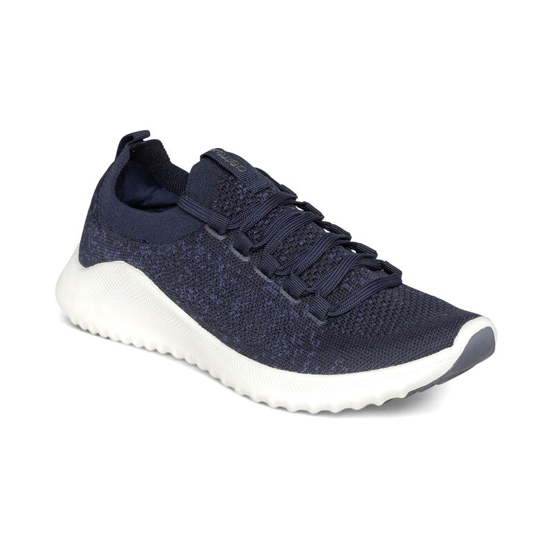 Aetrex Carly Arch Support Sneakers Damen Navy | UMR896IE