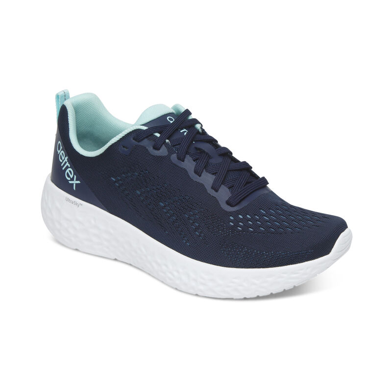 Aetrex Danika Arch Support Sneakers Damen Navy | OTD3064MZ