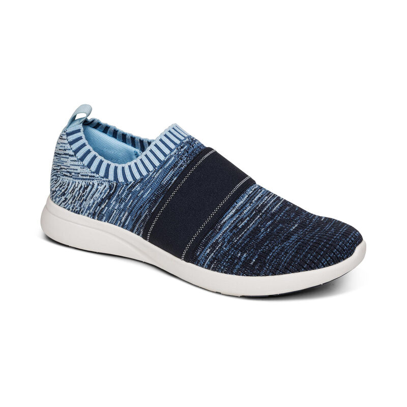 Aetrex Demi Arch Support Sneakers Damen Blau | TAT2844EW