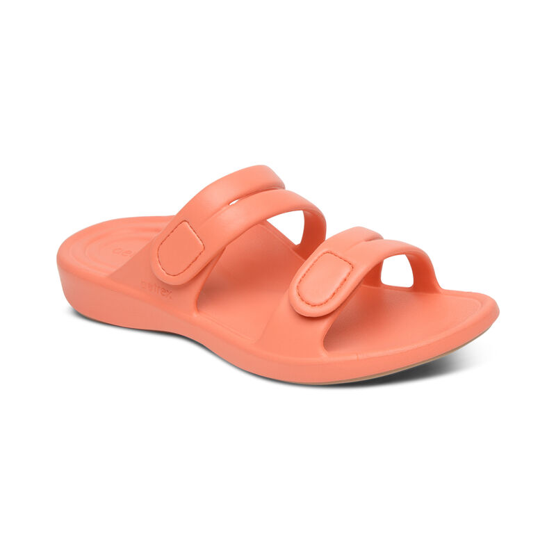 Aetrex Janey Sport Wasser-Friendly Badelatschen Damen Orange | ZVK3619WK