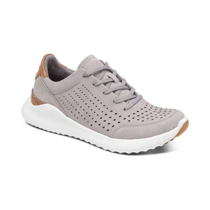 Aetrex Laura Arch Support Sneakers Damen Grau | VEH8775TB