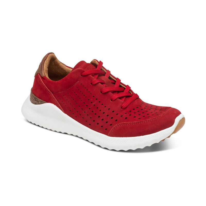 Aetrex Laura Arch Support Sneakers Damen Rot | ZNL7111JN