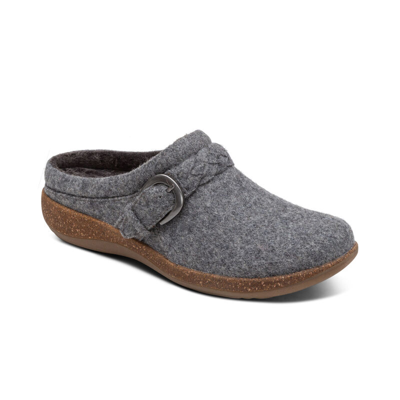 Aetrex Libby Kompfort Clogs Damen Grau | RGB2271MT