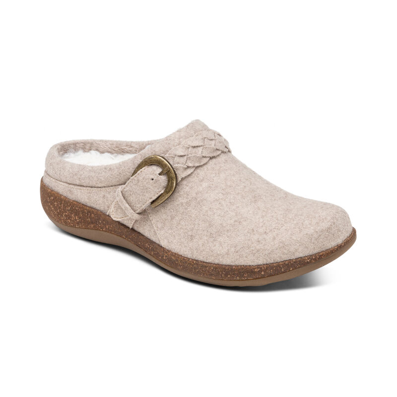 Aetrex Libby Kompfort Clogs Damen Weiß Beige | RFN2141XT