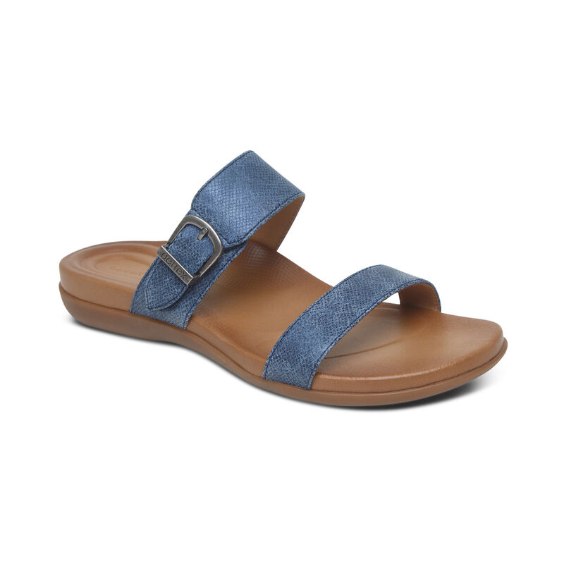 Aetrex Mimi Wasser-Friendly Sandalen Damen Navy | HFY333OG