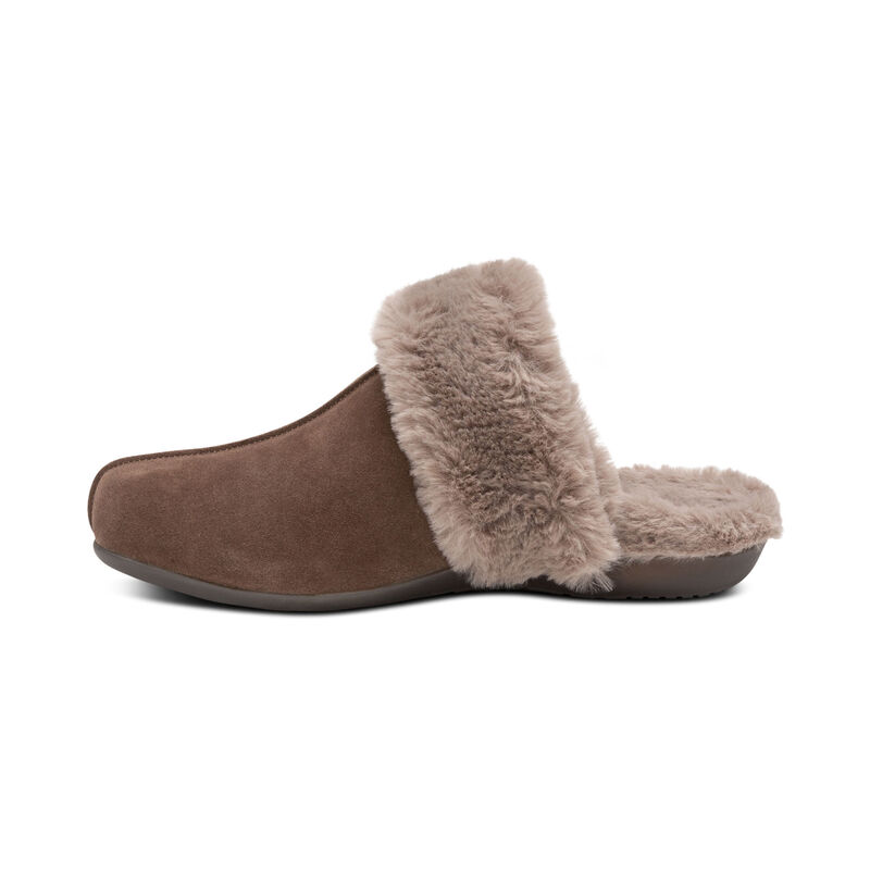 Aetrex Arianna Arch Support Hausschuhe Damen Braun | SDP726NO