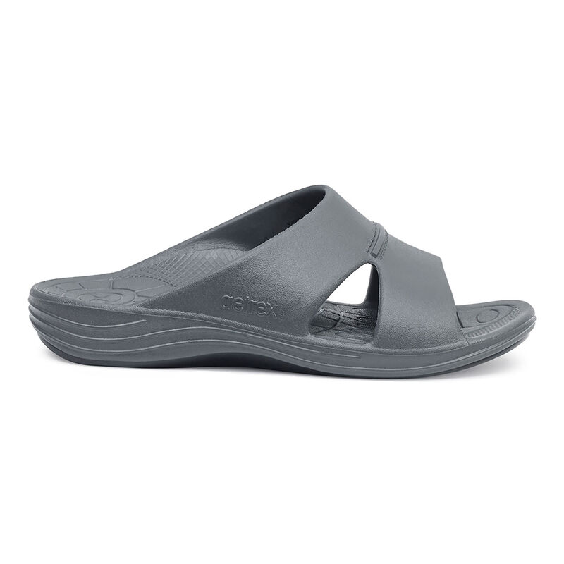 Aetrex Bali Orthotic Badelatschen Herren Grau | KYM4299FD