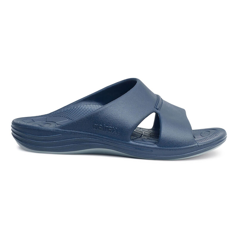 Aetrex Bali Orthotic Badelatschen Herren Navy | VUB4970GQ