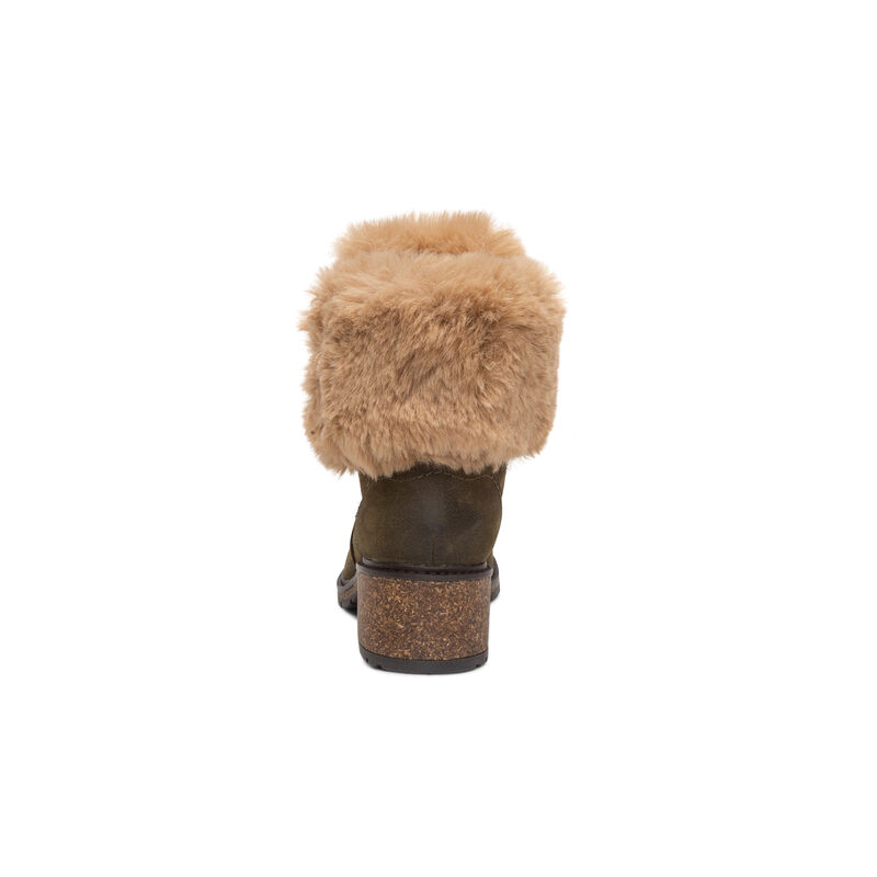 Aetrex Brooklyn Weather-Friendly Fur Spitze Up Stiefeletten Damen Khaki Grün | LYA2368KX