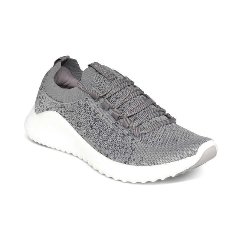 Aetrex Carly Arch Support Sneakers Damen Grau | LVH3961XG