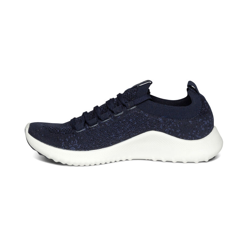 Aetrex Carly Arch Support Sneakers Damen Navy | UMR896IE