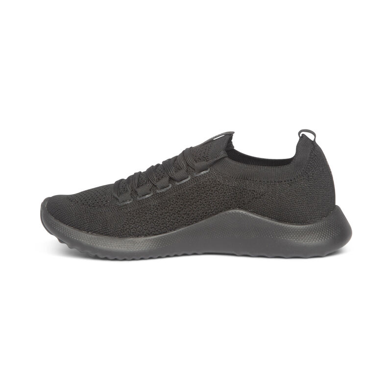 Aetrex Carly Arch Support Sneakers Damen Schwarz Grau | XMO8080XJ