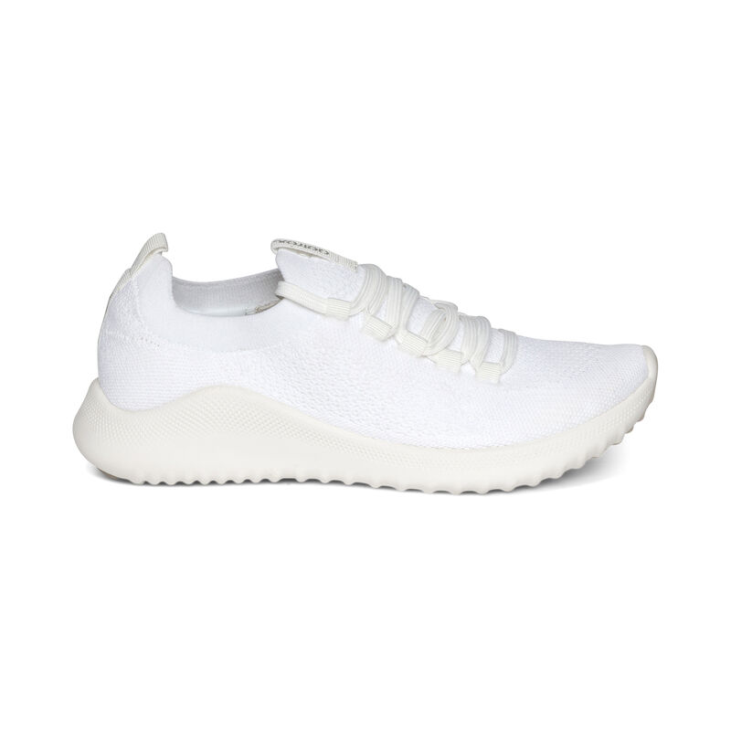 Aetrex Carly Arch Support Sneakers Damen Weiß | YTJ3362MS