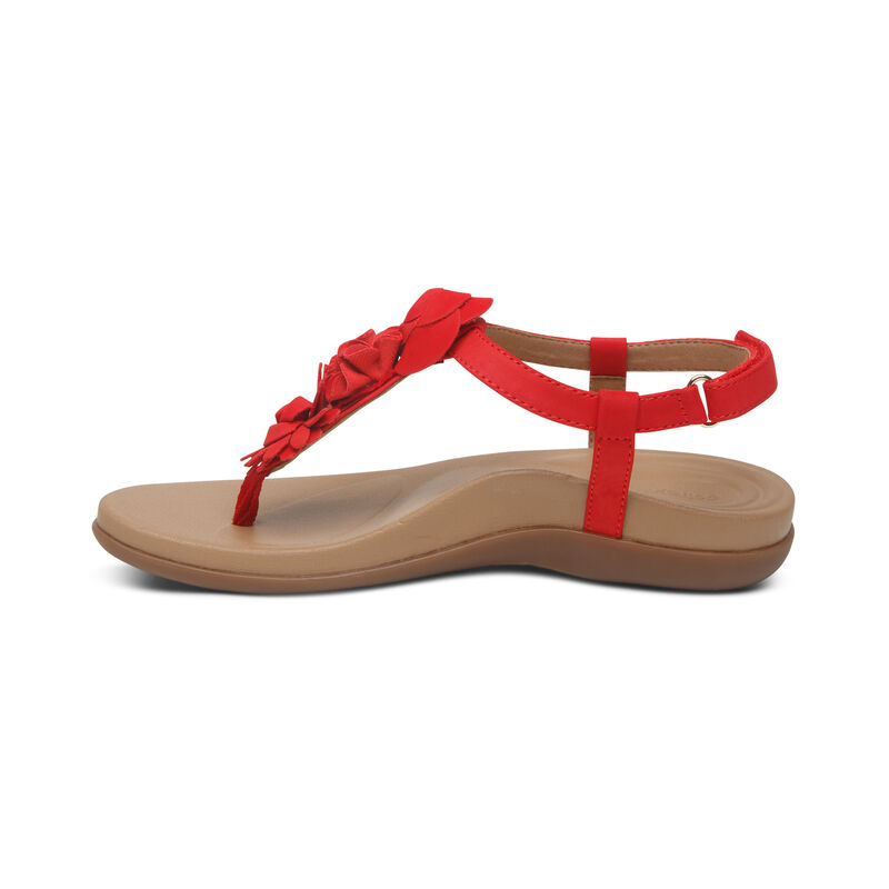 Aetrex Charli Tanga Sandalen Damen Rot | USA308GE