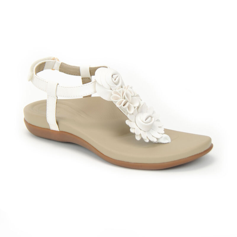 Aetrex Charli Tanga Sandalen Damen Weiß | KAB9998CL