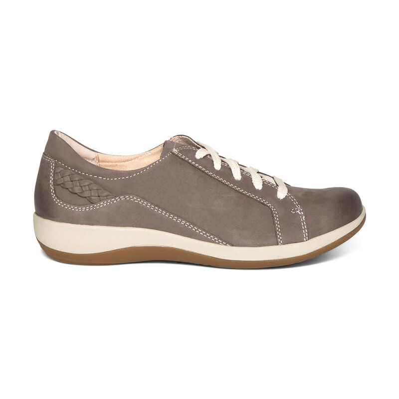 Aetrex Dana Spitze Up Oxford Schnürschuhe Damen Grau | CLL8377FV