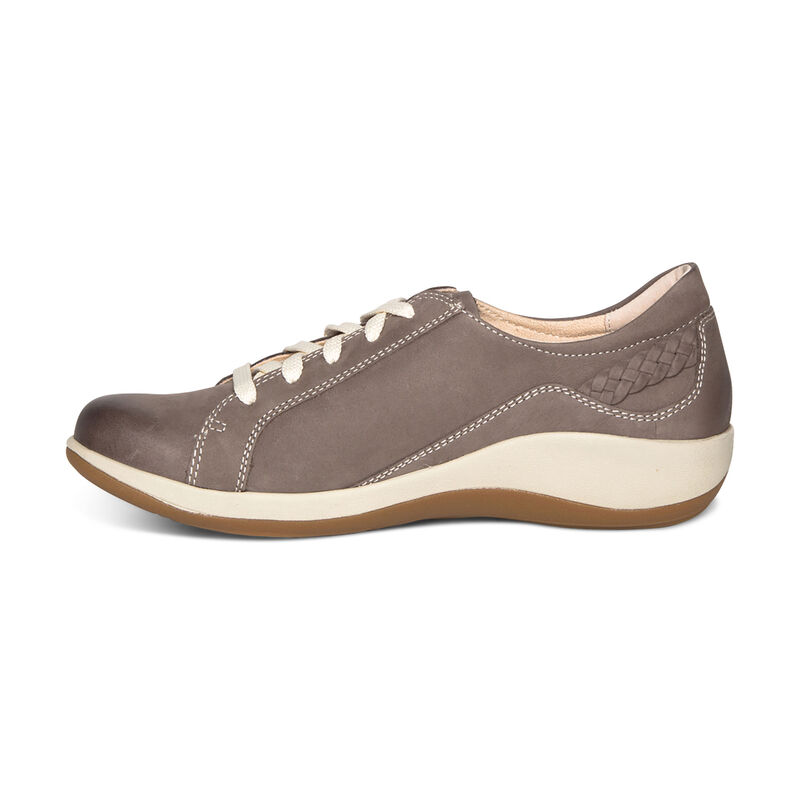 Aetrex Dana Spitze Up Oxford Schnürschuhe Damen Grau | CLL8377FV