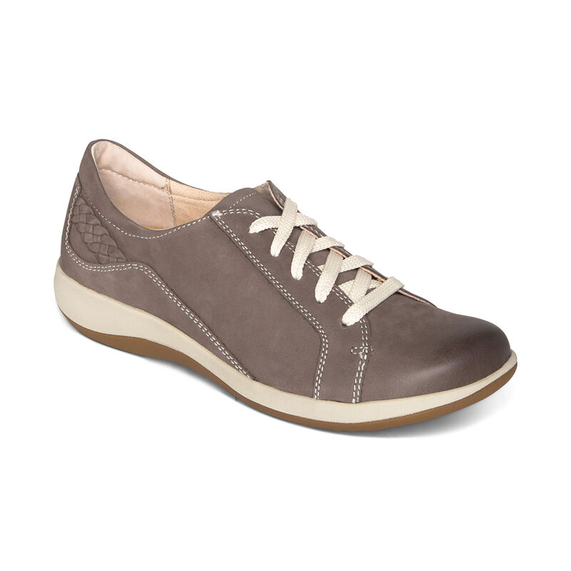 Aetrex Dana Spitze Up Oxford Schnürschuhe Damen Grau | CLL8377FV