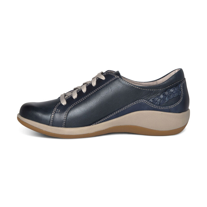 Aetrex Dana Spitze Up Oxford Schnürschuhe Damen Navy | IZJ609LO