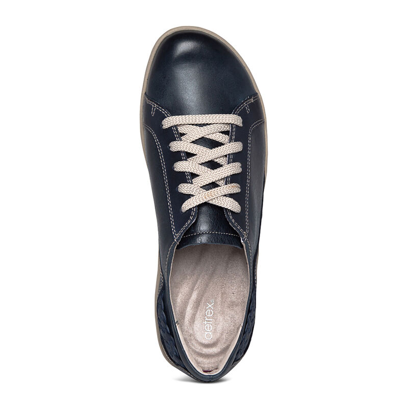 Aetrex Dana Spitze Up Oxford Schnürschuhe Damen Navy | IZJ609LO