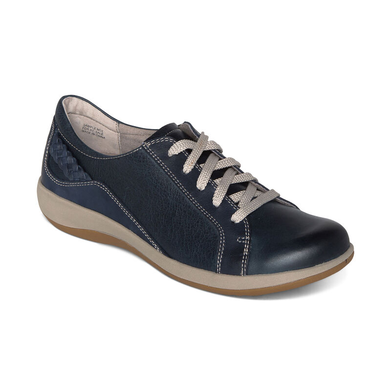 Aetrex Dana Spitze Up Oxford Schnürschuhe Damen Navy | IZJ609LO