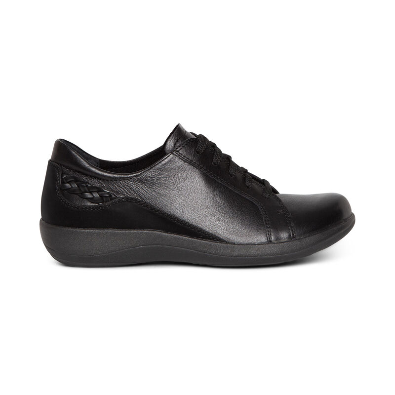 Aetrex Dana Spitze Up Oxford Schnürschuhe Damen Schwarz | OKE2254VU