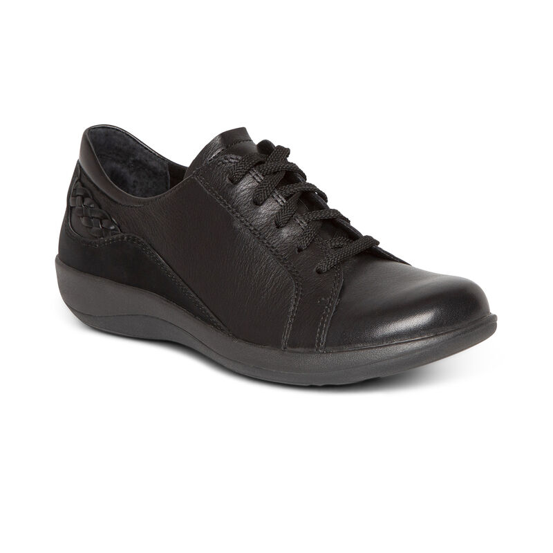 Aetrex Dana Spitze Up Oxford Schnürschuhe Damen Schwarz | OKE2254VU