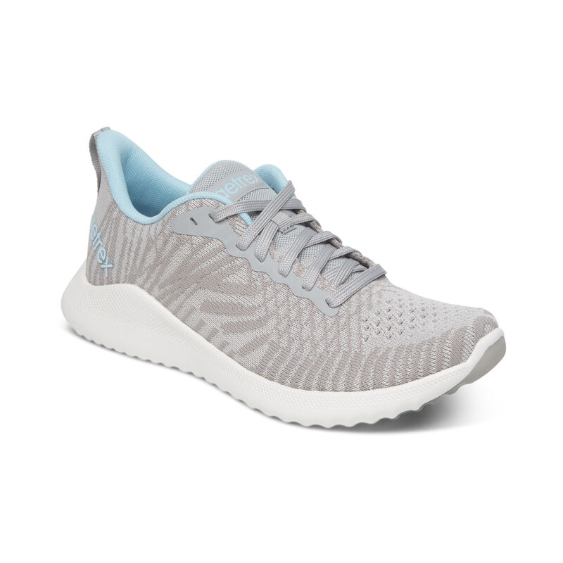 Aetrex Emery Arch Support Sneakers Damen Grau | MAC484RA