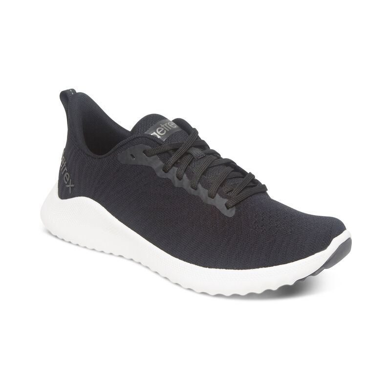 Aetrex Emery Arch Support Sneakers Damen Schwarz | WOU9754OD