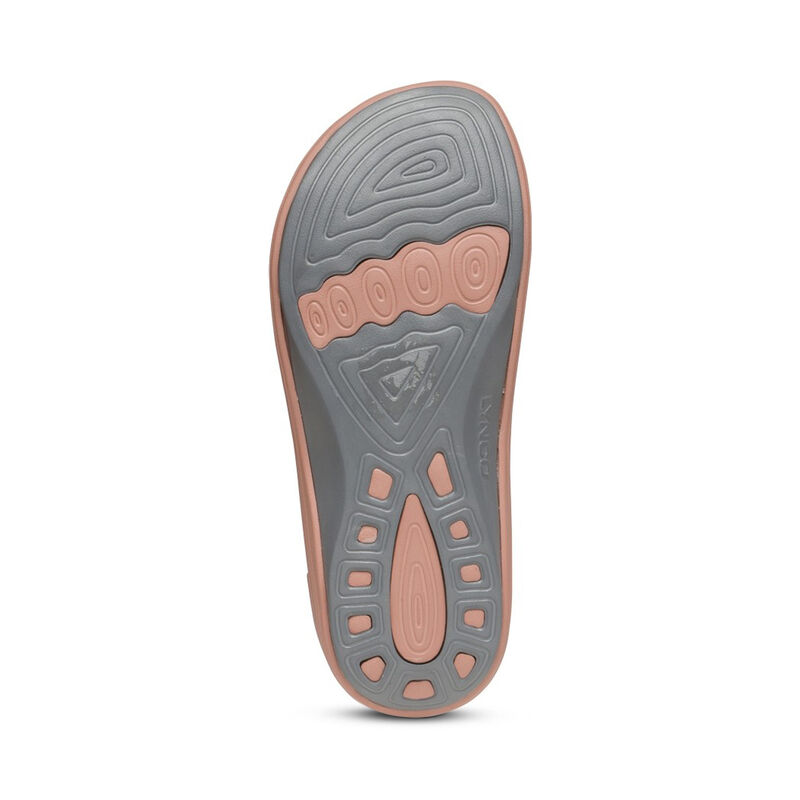 Aetrex Fiji Orthotic Flip Flops Damen Rosa | NMF5997KT