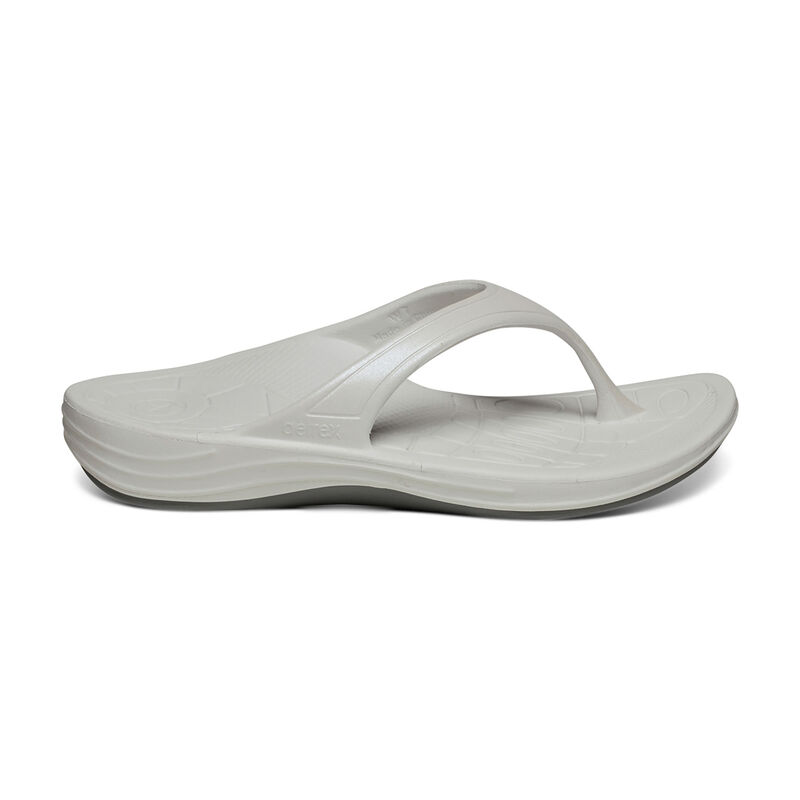 Aetrex Fiji Orthotic Flip Flops Damen Weiß | JQZ5673YP