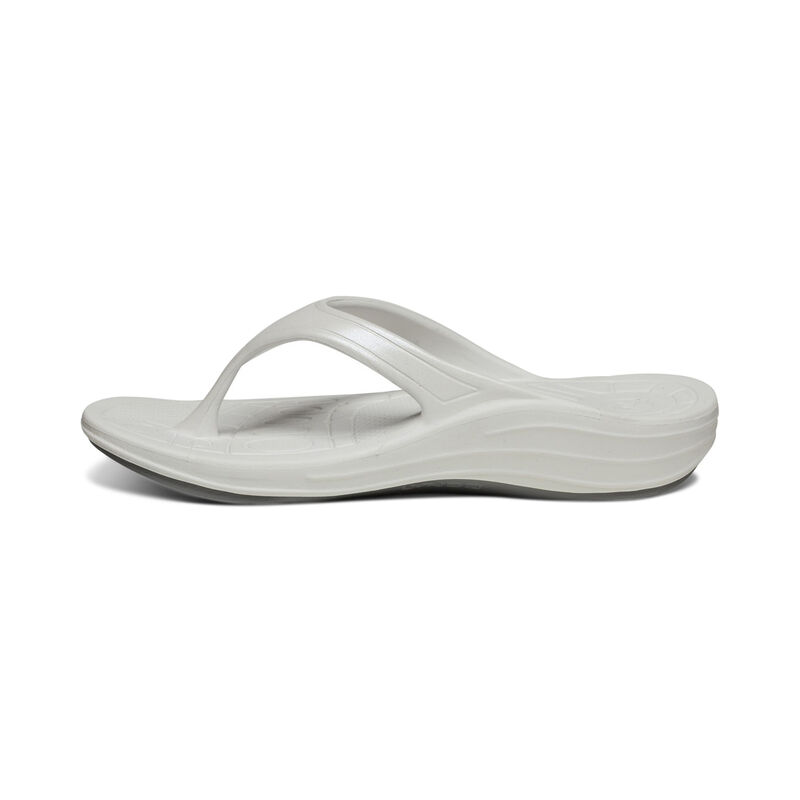 Aetrex Fiji Orthotic Flip Flops Damen Weiß | JQZ5673YP