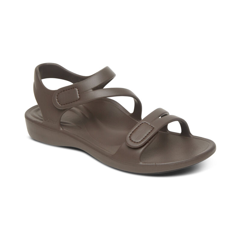 Aetrex Jillian Sport Wasser-Friendly Sandalen Damen Dunkelgrau | AVT9130DC