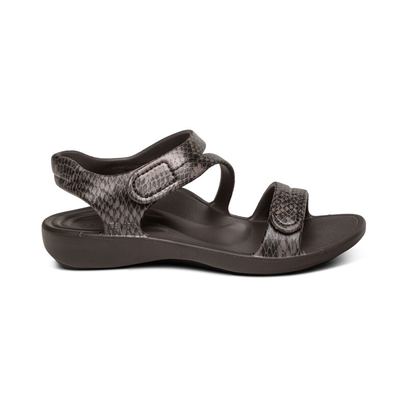 Aetrex Jillian Sport Wasser-Friendly Sandalen Damen Dunkelbraun | LRW5466NA