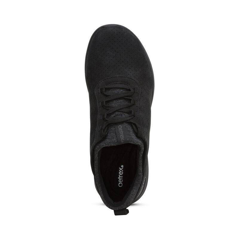 Aetrex Kora Arch Support Sneakers Damen Schwarz | GMJ7565CC