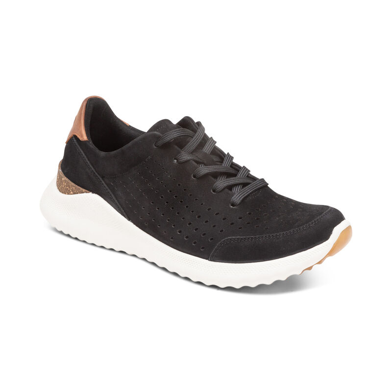 Aetrex Laura Arch Support Sneakers Damen Schwarz | TCF8764KW