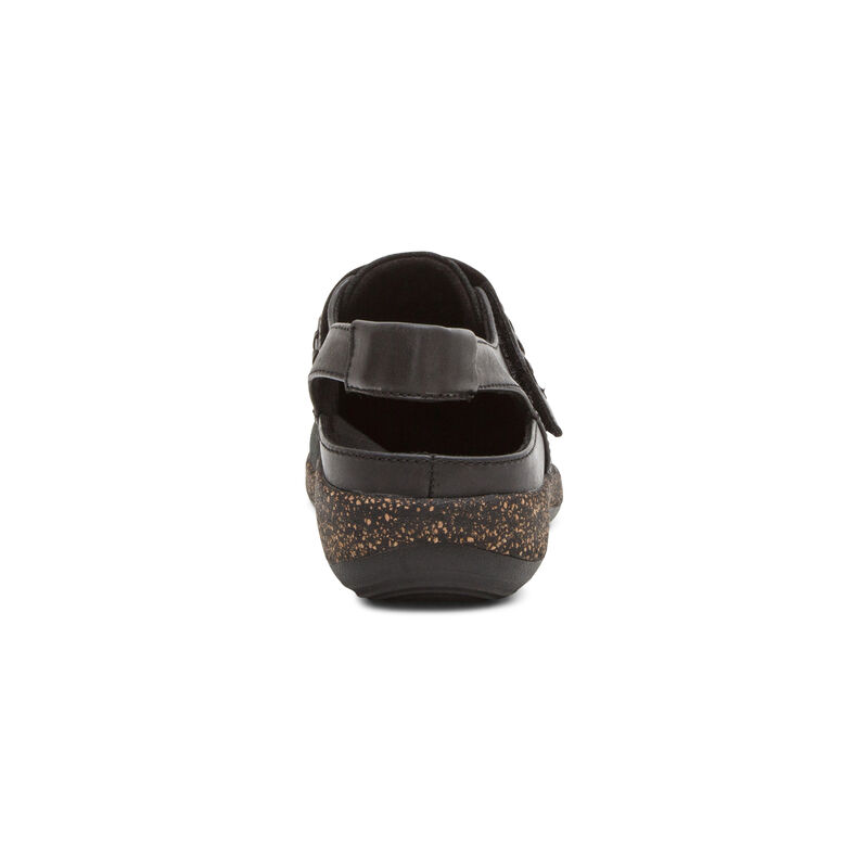 Aetrex Leni Slingback Clogs Damen Schwarz | VIE4751RU