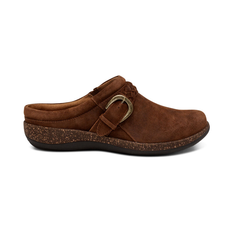 Aetrex Libby Kompfort Clogs Damen Dunkelbraun | HZA2730CQ