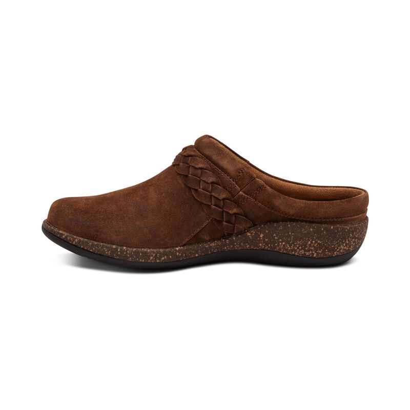 Aetrex Libby Kompfort Clogs Damen Dunkelbraun | HZA2730CQ