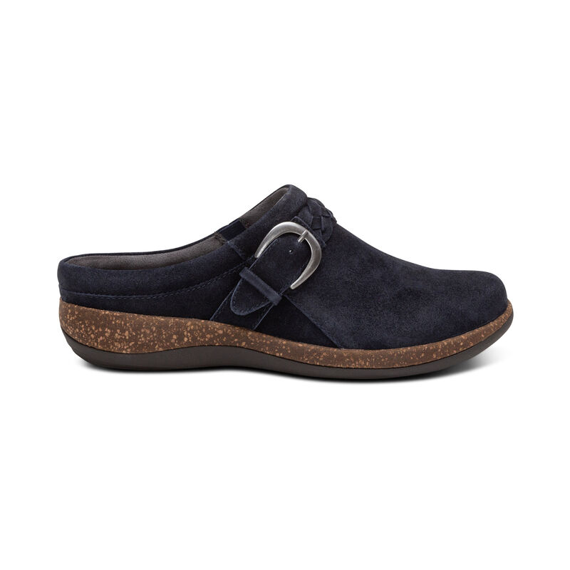 Aetrex Libby Kompfort Clogs Damen Navy | EVA7399PW