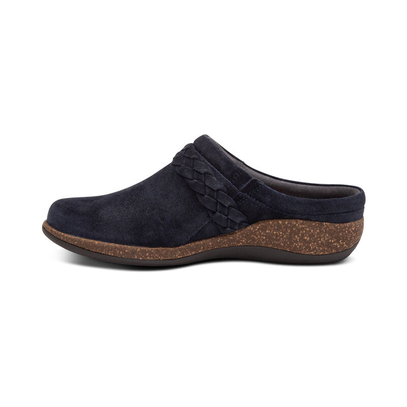 Aetrex Libby Kompfort Clogs Damen Navy | EVA7399PW