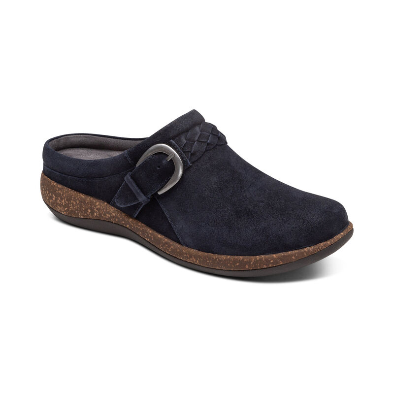 Aetrex Libby Kompfort Clogs Damen Navy | EVA7399PW