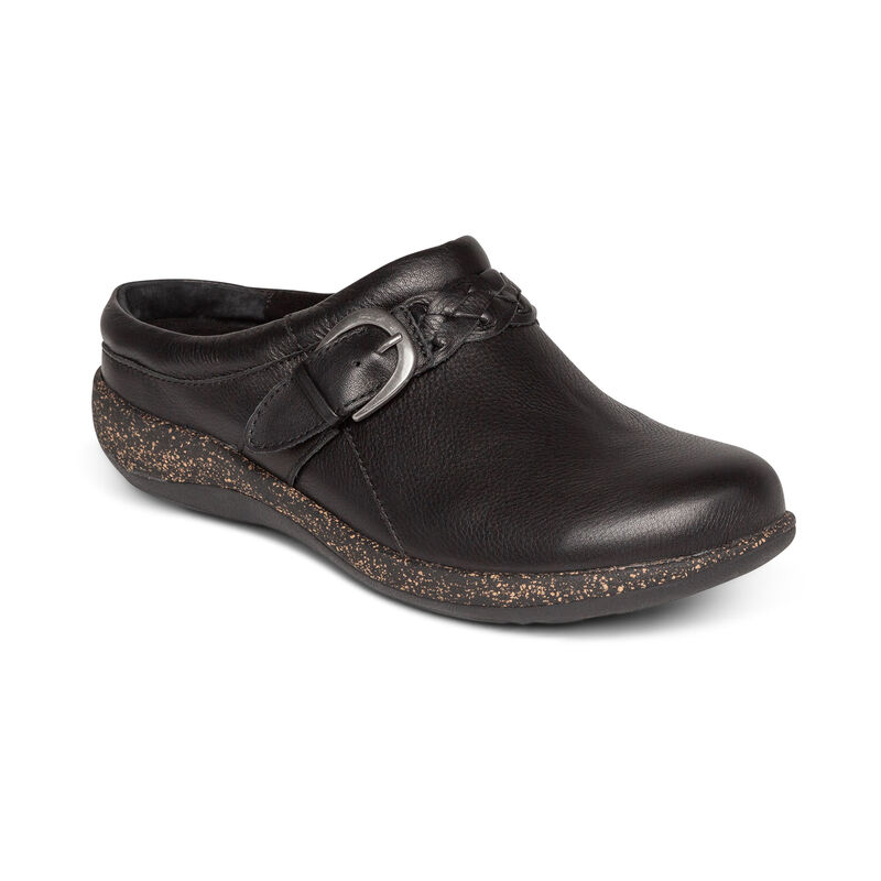 Aetrex Libby Kompfort Clogs Damen Schwarz | AJQ3750UA