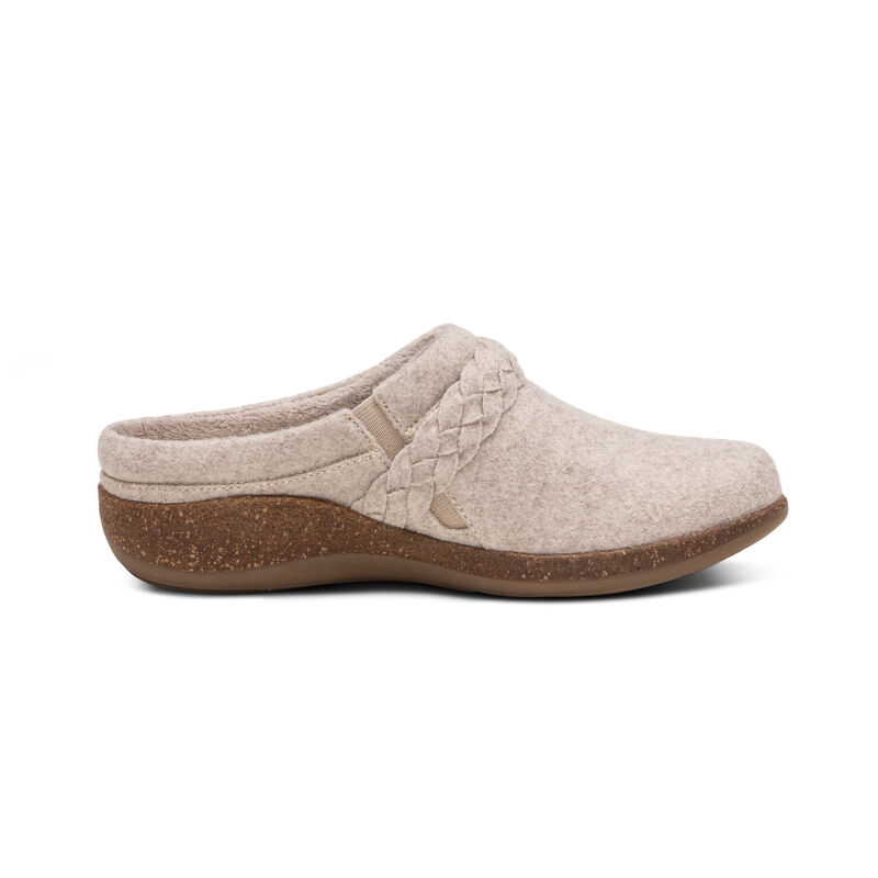 Aetrex Libby Kompfort Clogs Damen Weiß Beige | RFN2141XT