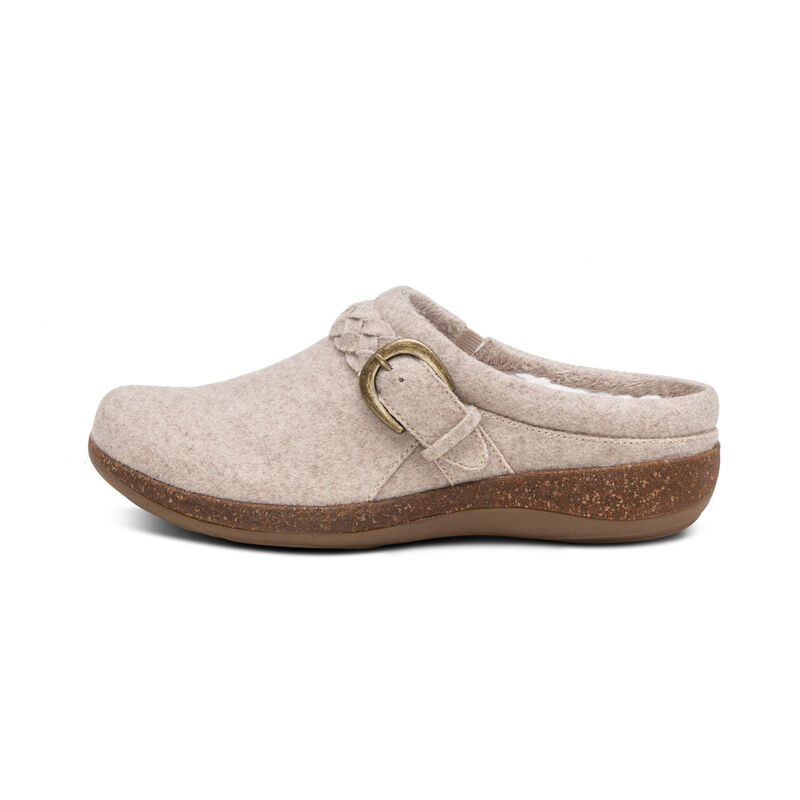 Aetrex Libby Kompfort Clogs Damen Weiß Beige | RFN2141XT