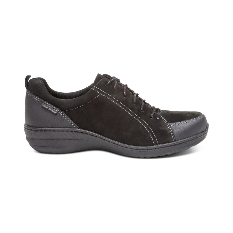 Aetrex Mara Wasserdichte Lässige Wandern Sneakers Damen Schwarz | GTV8660UJ