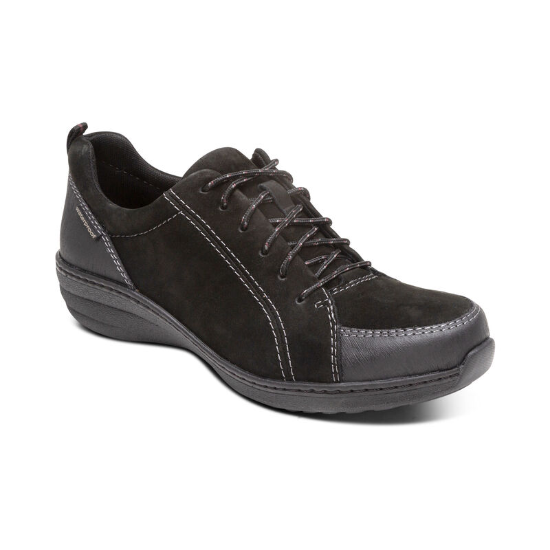 Aetrex Mara Wasserdichte Lässige Wandern Sneakers Damen Schwarz | GTV8660UJ