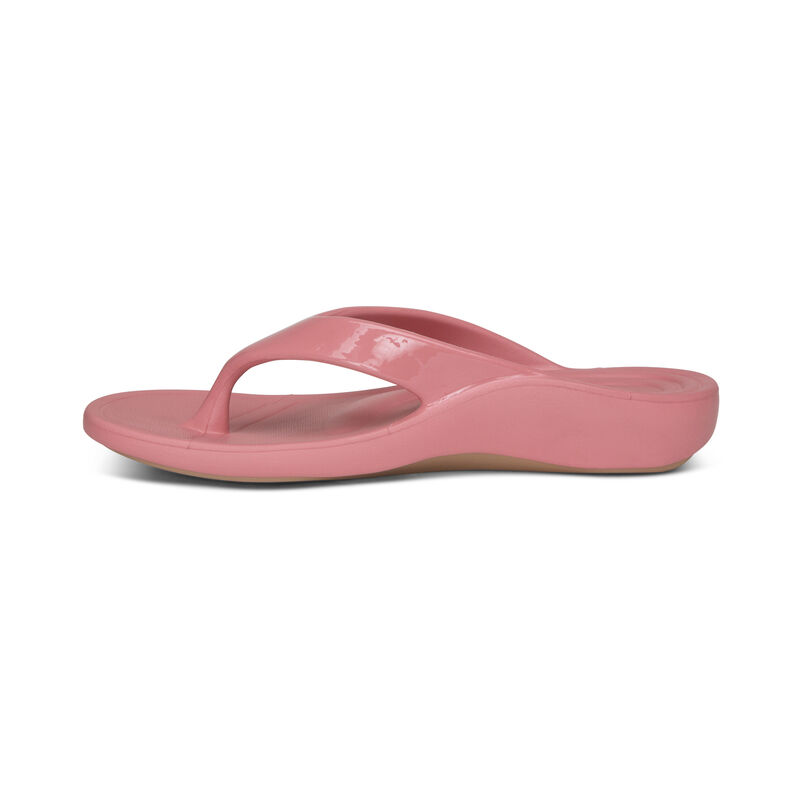 Aetrex Maui Orthotic Flip Flops Damen Rosa | PVN4049XJ