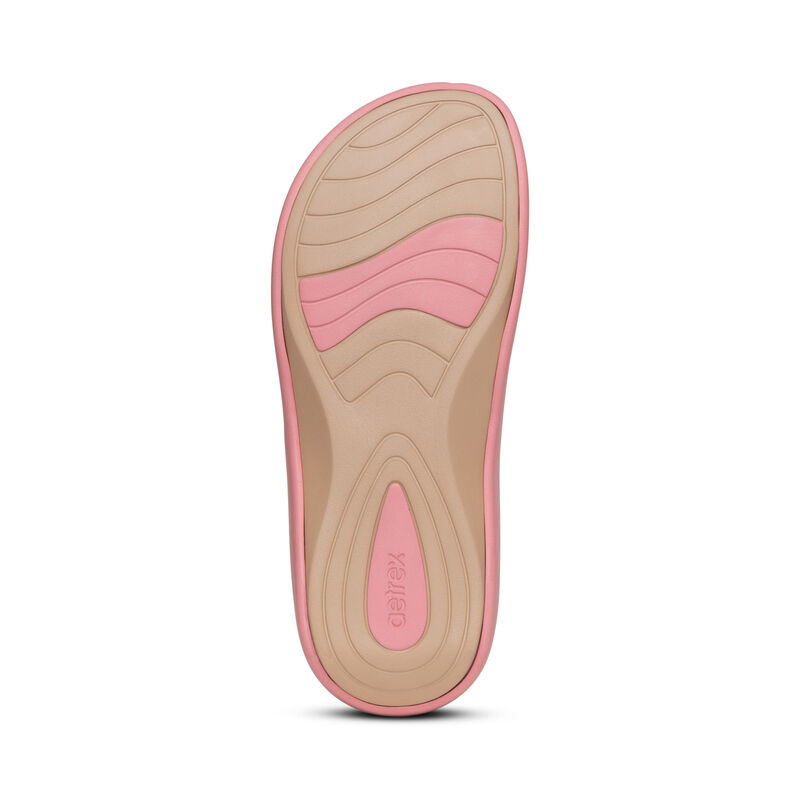 Aetrex Maui Orthotic Flip Flops Damen Rosa | PVN4049XJ